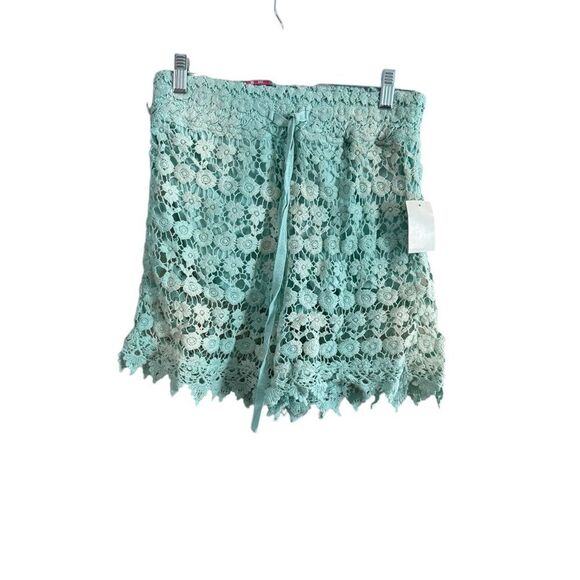 Wallflower Women's Lace shorty Shorts - Mint Green - Picture 2 of 9